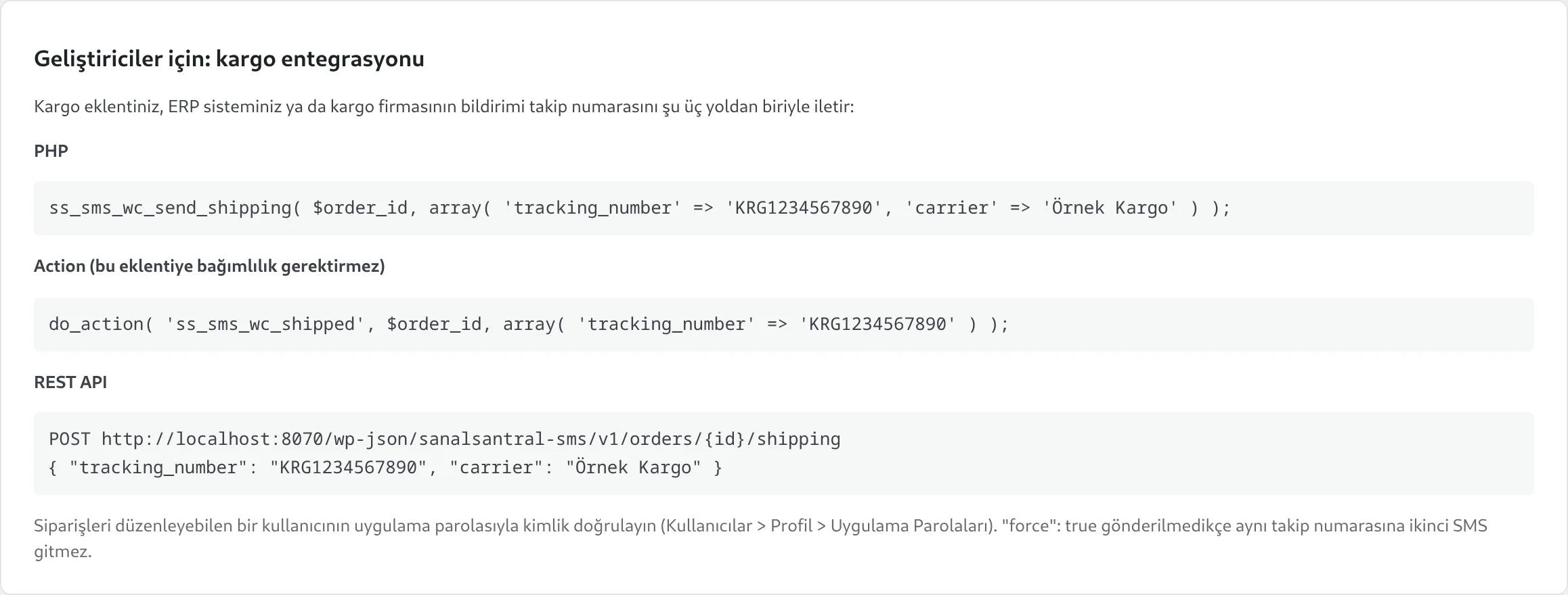Kargo entegrasyonu örnekleri